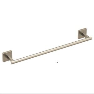 MOEN Bundle Model #BP1818BN Triva Chrome Towel Bar & 2 Robe Hooks Brushed Nickle
